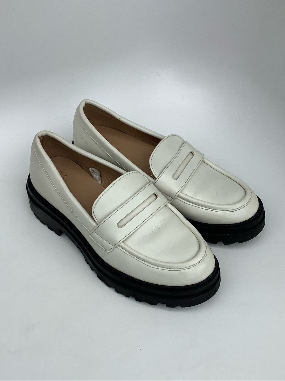 Britney Paris White Platform Loafers With Lug Soles Size 7 A New Day